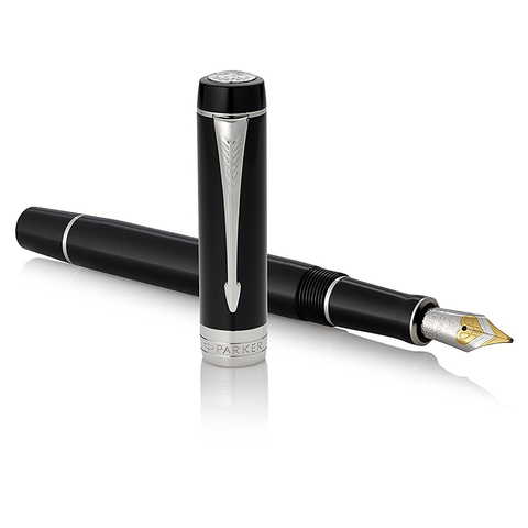 Ручка перьевая Parker Duofold, Black CT, F (1931365)