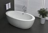 BelBagno BB67-1700 Отдельностоящая, овальная акриловая ванна в комплекте со сливом-переливом цвета хром 1700x900x600