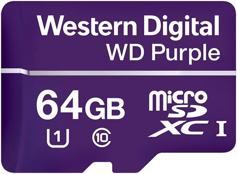 Карта памяти WD 64GB MicroSDXC Purple SC QD101 Ultra Endurance Class 10 UHS-1 (U1) для видеонаблюдения