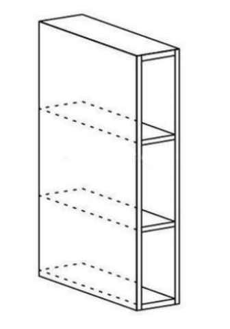 Кухня Техно шкаф верхний высокий открытый 150