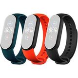 Ремешок д/Mi Smart Band 5 Strap (3-Pack) Black, Orange, Teal (BHR4639GL)