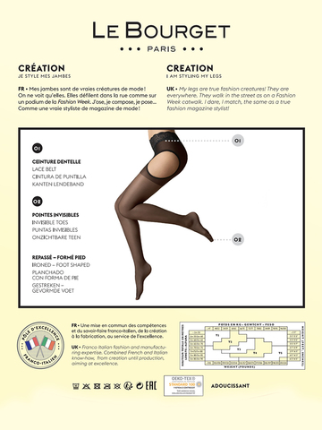Колготки 1RW1 Creation Porte-Jarretelles Integre 20 Le Bourget