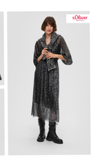 Блестящее платье из джерси на запах s.Oliver