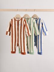 Комбинезон / Cлип для малышей Next E93-183, 3 шт., Бежевый, Мятный, Голубой