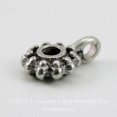 Бейл 12х8 мм (цвет - античное серебро), 5 штук