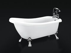 BelBagno BB20-1700 Отдельностоящая, овальная акриловая ванна, с возможностью установки смесителя на борт ванны 1690x705x770 фото