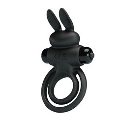 Черное эрекционное кольцо с вибростимуляцией клитора Vibrant Penis Ring III - 