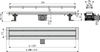 Alcaplast Водоотвод для душа, стандарт AG071401550 (APZ13-DOUBLE9-550)