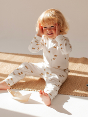 Комбинезон Mjölk Sleep and Play Бумажные кораблики, на манжетах