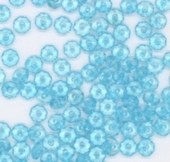 Бусины гранёные плоские пришивные акрил, Ø 6 мм, 50 гр