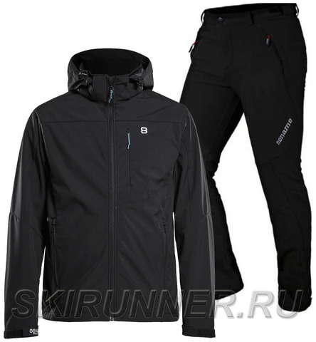 Лыжный утепленный костюм 8848 Altitude Padore Softshell Black Noname Grassi 18