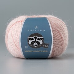 Пряжа "Норка" длинноворсовая Luxury, пух норки-70 % нейлон-30 %, бледно-розовый