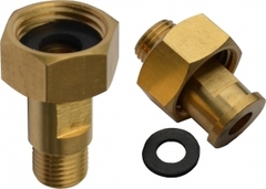 Штуцер латунный с накидной гайкой 1/4" х 1/2" (30мм)