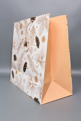 Пакет подарочный L квадратный, НГ Ёлки, 37*37*18 см (Д*В*Ш), 1 шт.