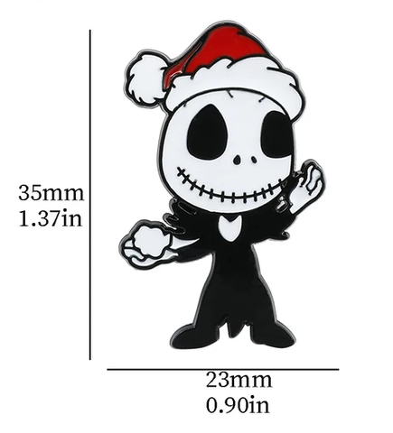 Кошмар перед Рождеством значок металлический Джек Скеллингтон Салли