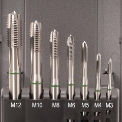 Набор метчиков машинных M3 -M12 HSSE DIN371/376 (B/4-5P) 7пр Ruko 245061RO