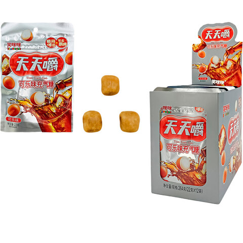 Жевательные конфетки со вкусом колы в сахарном драже Xiaomimi 1кор*24бл*12шт, 22гр