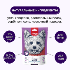 Wanpy Dog лакомство для собак утиная соломка 100