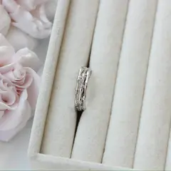 Кольцо с петелькой Бамбук, родий, Д065