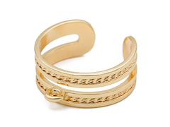 Кольцо-основа "Параллели" 8мм, с петелькой