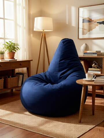 Кресло-мешок «Груша» Велюр синий XXXXL