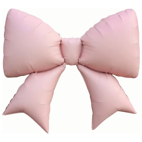 Шар фигура, бант, пыльная роза, 99 см