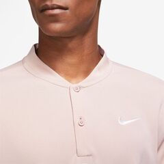 Поло теннисное Nike Court Dri-Fit Blade Solid Polo - pink oxford/white