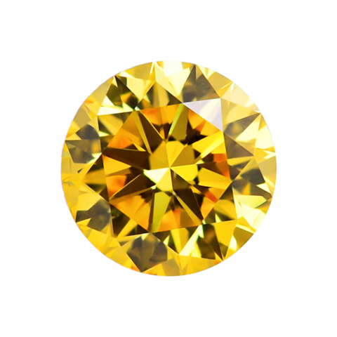 Муассанит Желтый "Бриллиантовая огранка" 6,5 мм