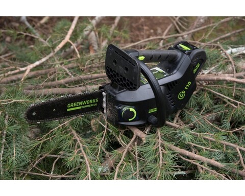 Цепная пила Greenworks GD40TCSk5 (GS110) 40v, 25 см, в комплекте с АКБ 5 А·ч и ЗУ (аккумуляторная)