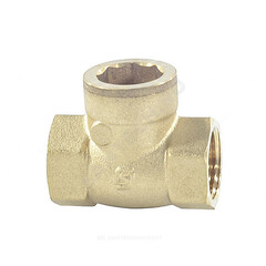 Клапан обратный латунь поворотный Ду 20 Ру16 ВР заслонка латунь+EPDM SantechSystems