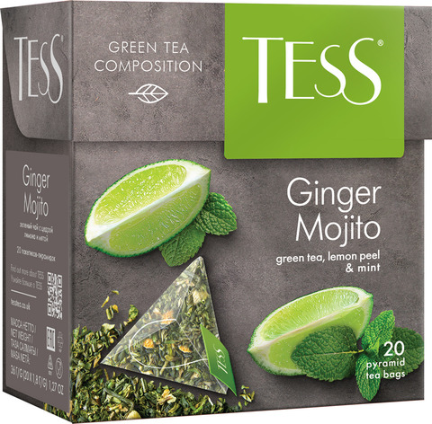 Чай зеленый Tess Ginger Mojito 20 пирамидок