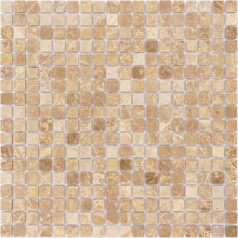 Мозаика LeeDo Caramelle: Pietrine - Emperador Light полированная 30,5x30,5х0,4 см (чип 15x15x4 мм)