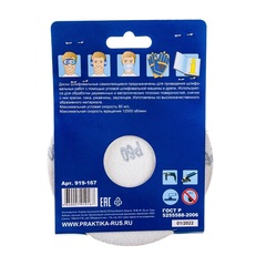 Круги шлифовальные на липкой основе ПРАКТИКА БЕЗ отверстий  125 мм,  P 60  (5шт.) картонны (919-167)