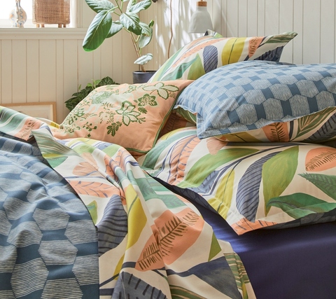Постельное белье 2 спальное евро Blanc des Vosges Hikkaduwa Tropicana