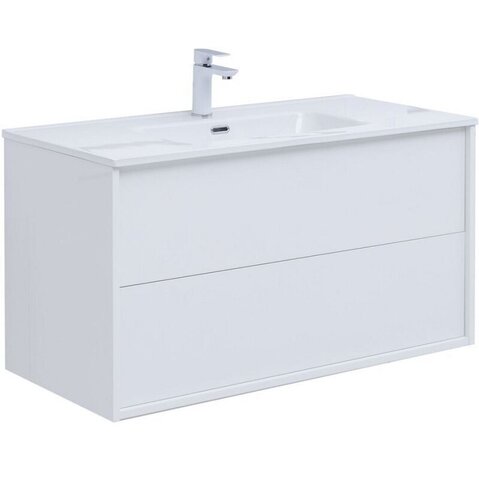 Aquanet 287544 Тумба Lino 100 (Flat) белый глянец (287544)