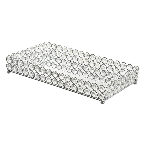 Подставка для предметов 30см Kassatex Crystal Round Silver