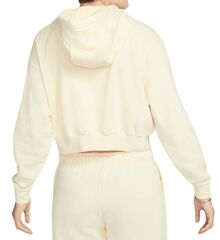 Женская теннисная куртка Nike Sportswear Club Fleece Oversized Crop Hoodie - coconut milk/black