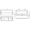 Sancos LB120-2W Тумба подвесная  Libra 1190х450х500, c двумя ящиками оснащенными доводчиками, белый глянец