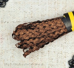 Тесьма Вьюнок люрекс,  5 мм, коричневый