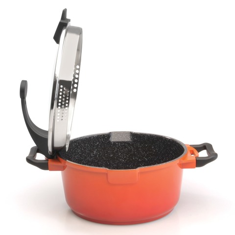 Кастрюля с крышкой 24см 4,6л Virgo Orange