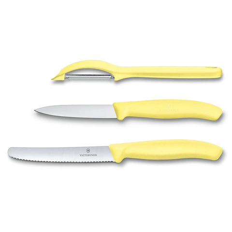 Набор Victorinox Swiss Classic Trend Colors Paring Knife Set with Universal Peeler (6.7116.31L82) цвет светло-жёлтый | Wenger-Victorinox.Ru