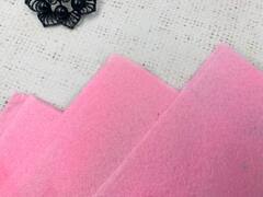 Фетр жесткий, 137,1 гр/м2, р. 20х30см толщина 1 мм, А4, розовый