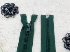 Молния спираль Т5, L 60 см, тёмно-зелёный