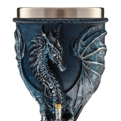 Кубок бокал для вина Синий дракон с белым мечом 200 мл, фото 5
