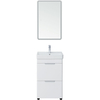 Aquanet 312420 Тумба с раковиной Ирис new 50 напольная 2 ящ. цв.белый глянец (312420)