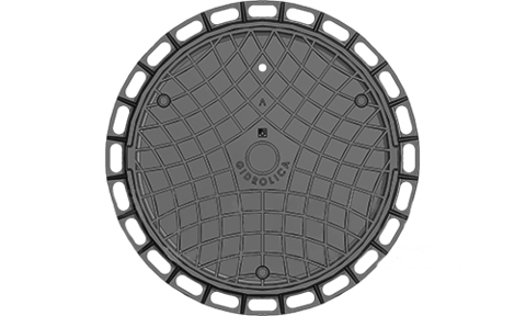 Люк канализационный Gidrolica Garden — пластиковый тип Л, черный