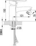 Смеситель для умывальника LEMARK MARS LM3506C