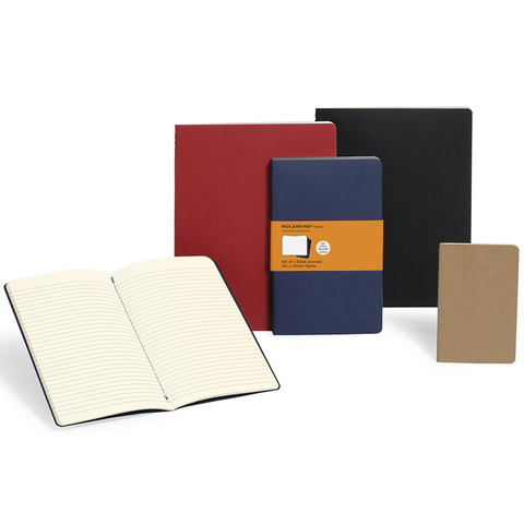 Набор 3 блокнота Moleskine Cahier Journal Pocket, цвет черный, в линейку