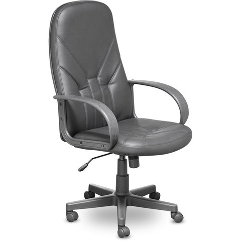 Кресло для руководителя Менеджер/Комо черное (искусственная кожа/пластик)