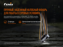 Фонарь налобный Fenix HМ60R 1200lm аккумуляторный